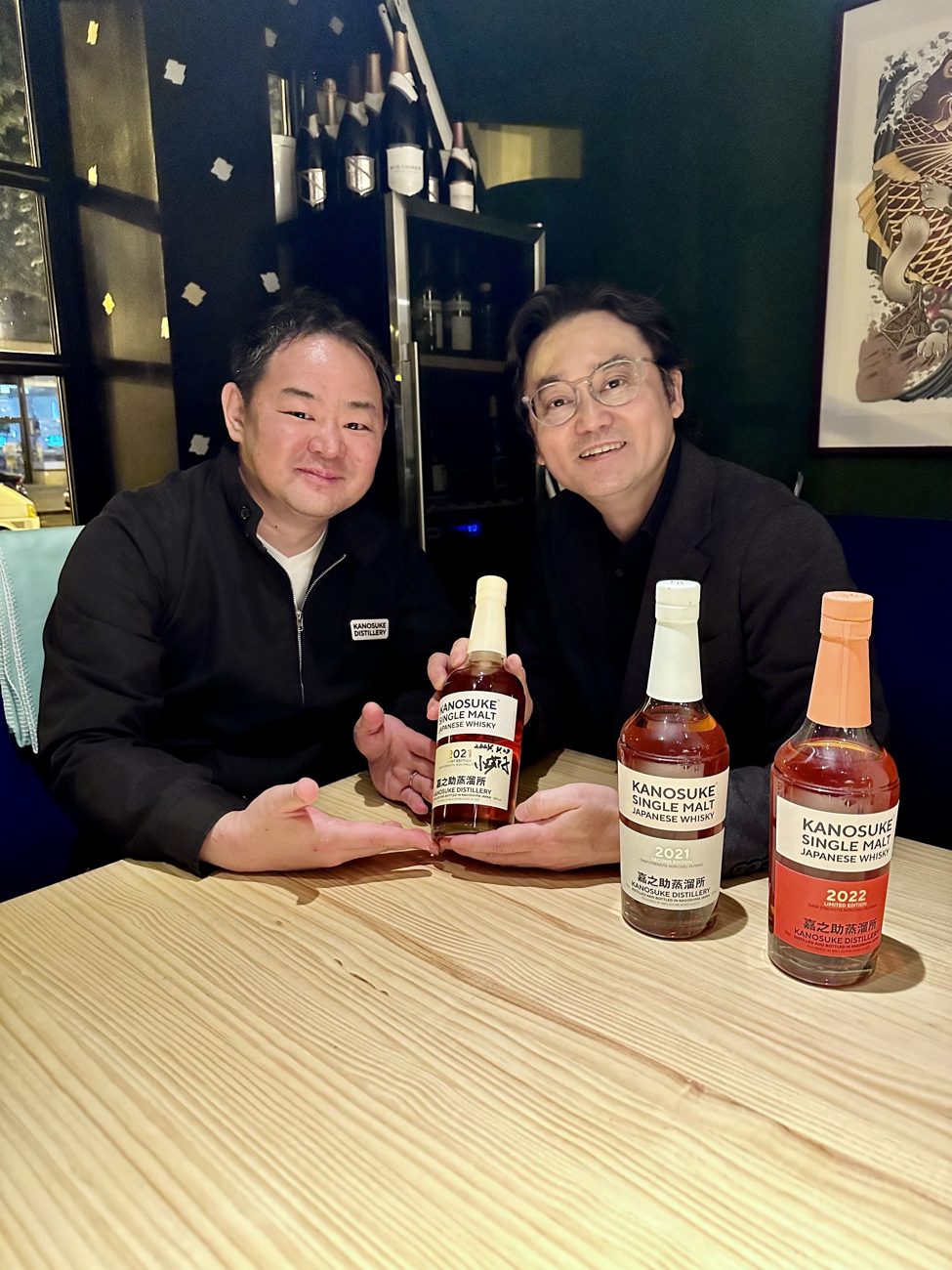 Präsident Komasa der Kanosuke Distillery zu Gast bei KABUKI Frankfurt