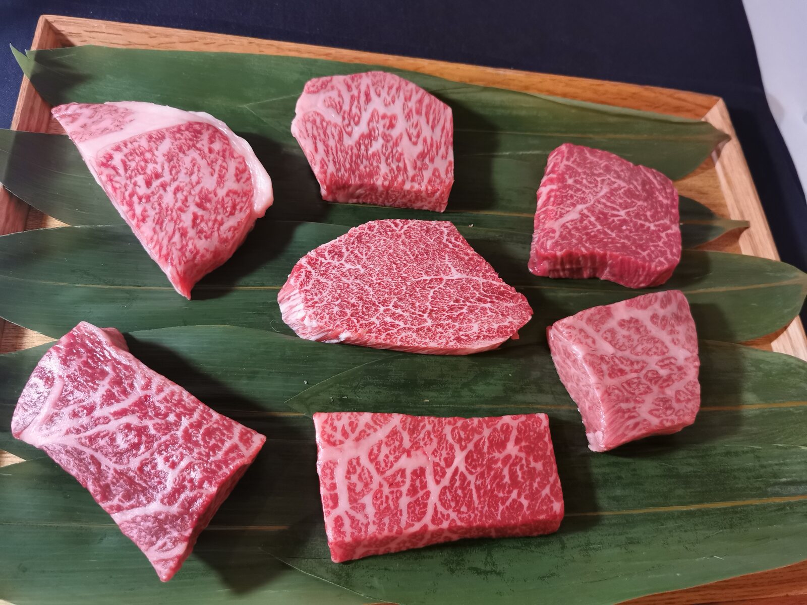 Fein marmoriertes japanisches Wagyu-Rindfleisch